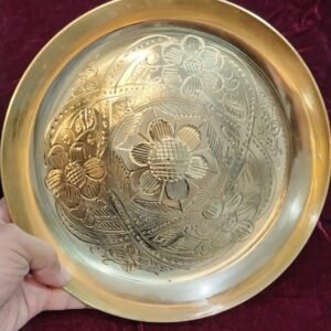 পিতলের আলপনা প্লেট